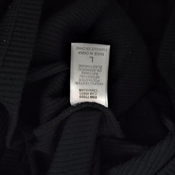 Chaser Anthropologie Black Cotton Henley Top L - Picture 5 of 5